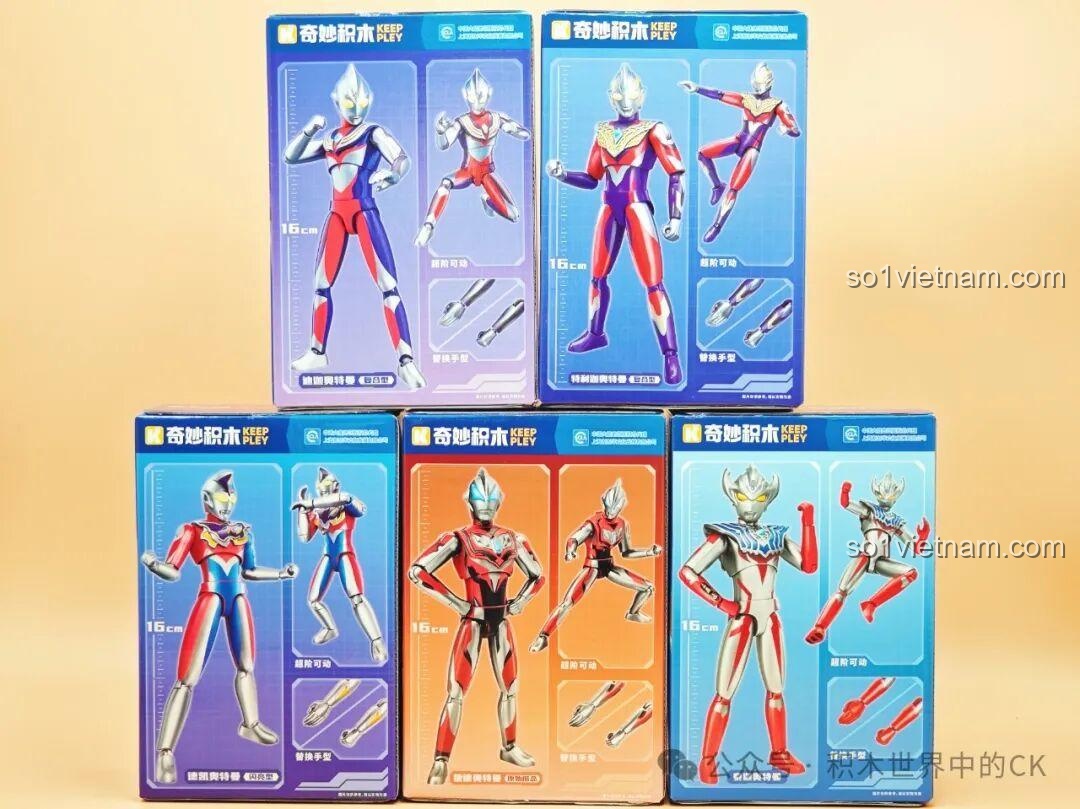 Chi tiết hộp sản phẩm bộ lắp ghép mô hình Ultraman Z Nguyên Thủy Keeppley K75064