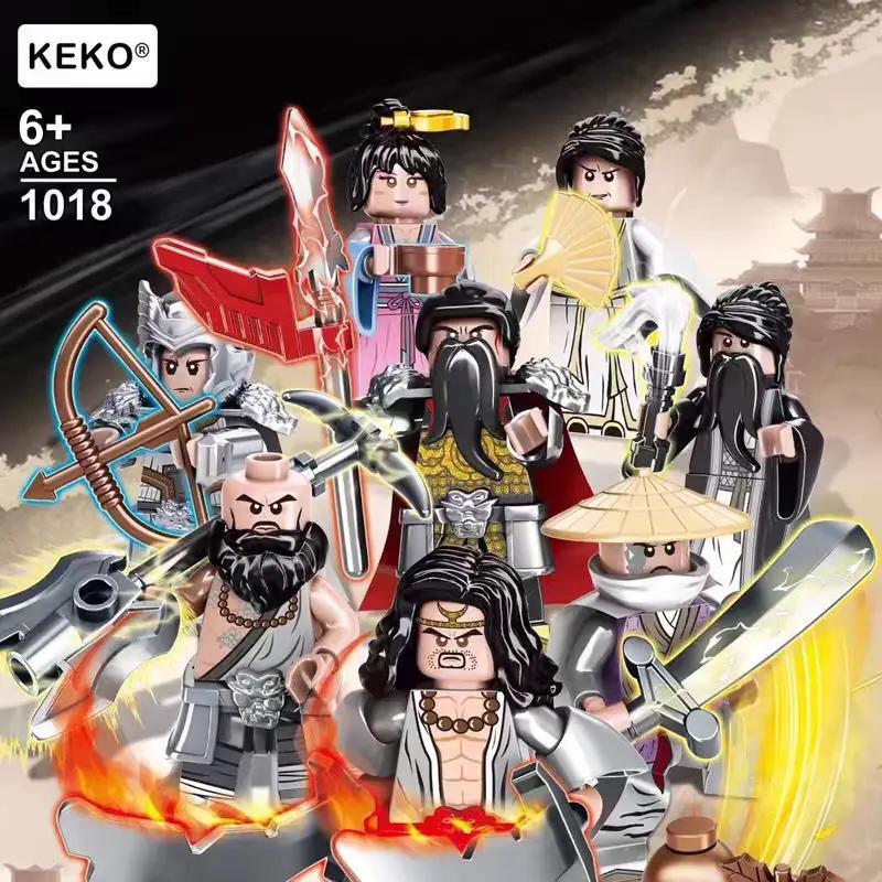 Bộ đồ chơi Thủy Hử Anh Hùng Nhân Vật KEKO 1018 với 8 nhân vật độc đáo, phù hợp cho bé trai 6 tuổi