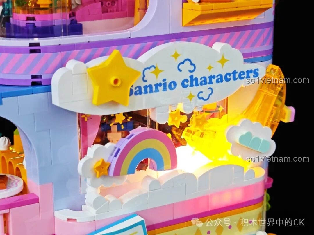 Kết hợp 3 bộ lắp ráp Học Viện Sanrio TOP TOY