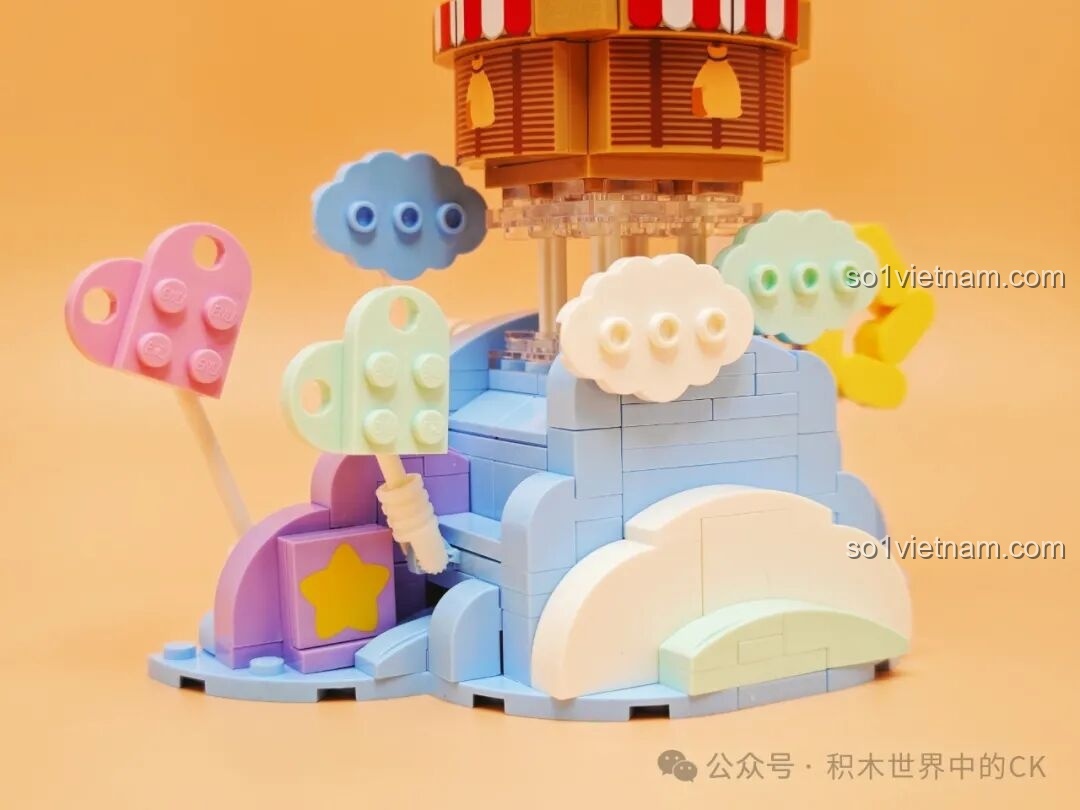 Chi tiết bánh răng cơ khí trên đế bộ Khinh Khí Cầu K20234 Keeppley