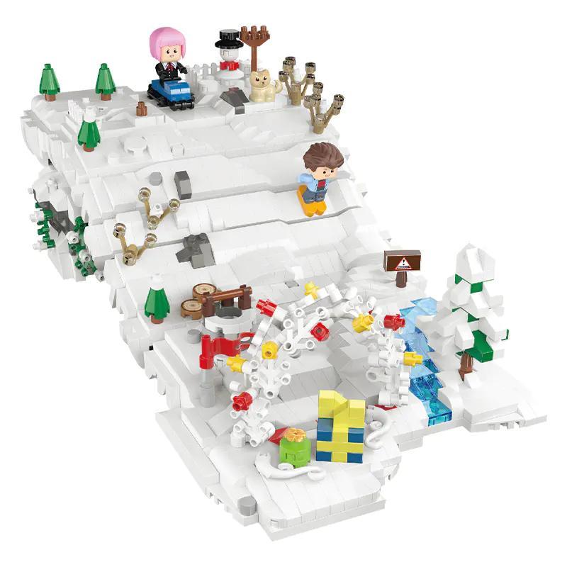 Bộ lắp ghép KOCO 04040 Cảnh trượt tuyết thể thao mạo hiểm với 1852 mảnh ghép, phù hợp cho bé 6 tuổi, có minifigures