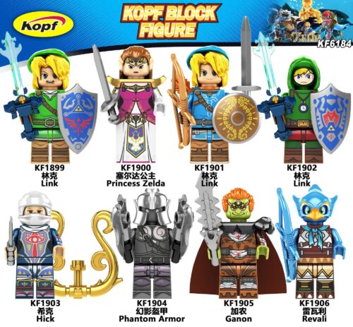 Bộ đồ chơi Minifigure Link The Legend of Zelda Kopf KF1902 giá rẻ cho bé trai 6 tuổi, bộ lắp ghép nhân vật Link Zelda chất lượng cao.