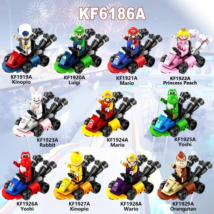 Bộ đồ chơi lắp ghép Kopf KF1921A Xe Kart Mario, mô hình xe đua Super Mario cho bé trai 6 tuổi, giá tốt, tốc độ vui nhộn.