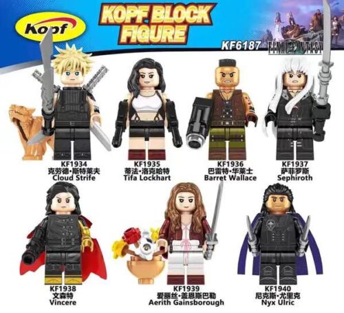 Bộ đồ chơi Minifigure Aerith Gainsborough Kopf KF1939, nhân vật nữ chính Final Fantasy chi tiết cao, phù hợp bé gái 8 tuổi, giá tốt.
