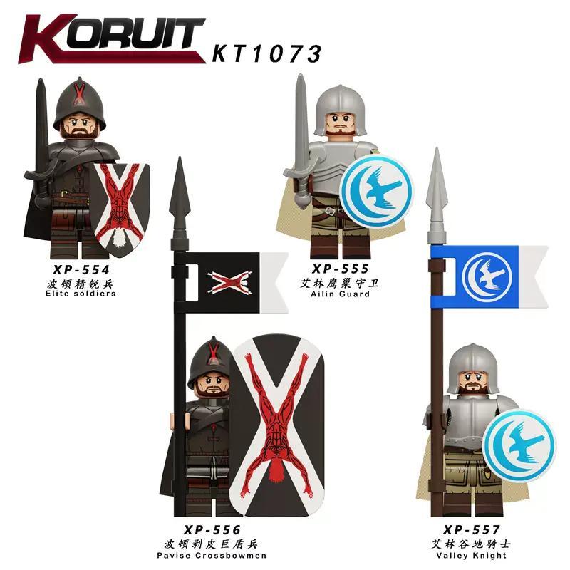 Bộ đồ chơi KORUIT KT1073 Minifigure Game of Thrones chất lượng cao, 4 nhân vật lính và hiệp sĩ dũng mãnh cho bé trai 8 tuổi, giá tốt.