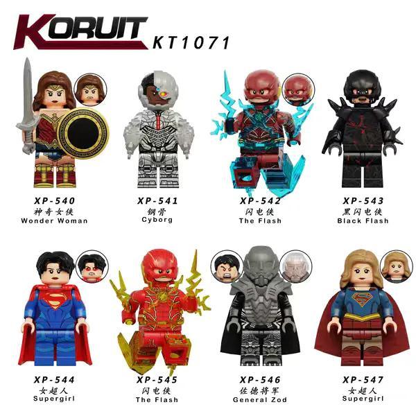 KORUIT XP-541 minifigure Cyborg bộ đồ chơi siêu anh hùng DC, chi tiết sắc nét, giá tốt cho bé trai 6 tuổi