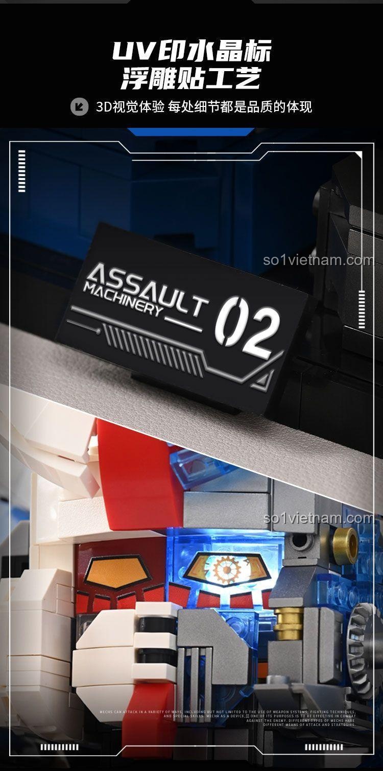 Thiết kế giáp vai và cánh độc đáo của bộ lắp ghép Assault Machine KuMeGao 24011