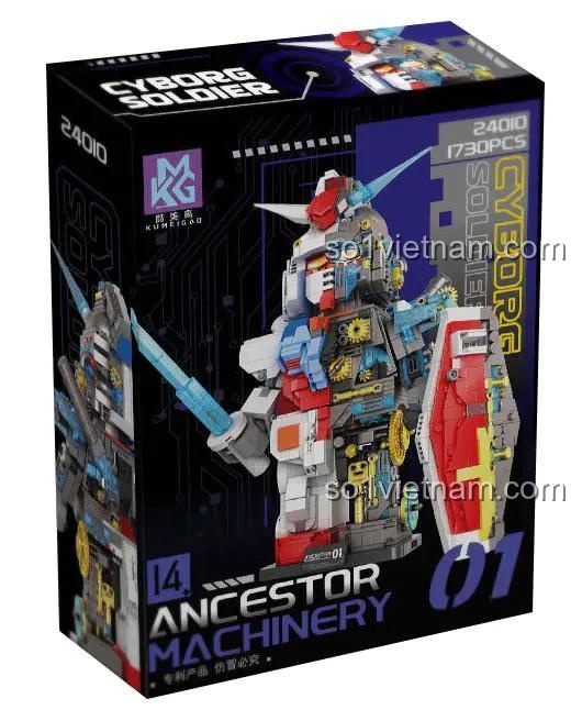 Hộp đồ chơi lắp ráp Kumeigao 24010 Robot Gundam Bán Cơ Khí, 1730 chi tiết, chất lượng cao, đồ chơi mô hình cho thanh niên