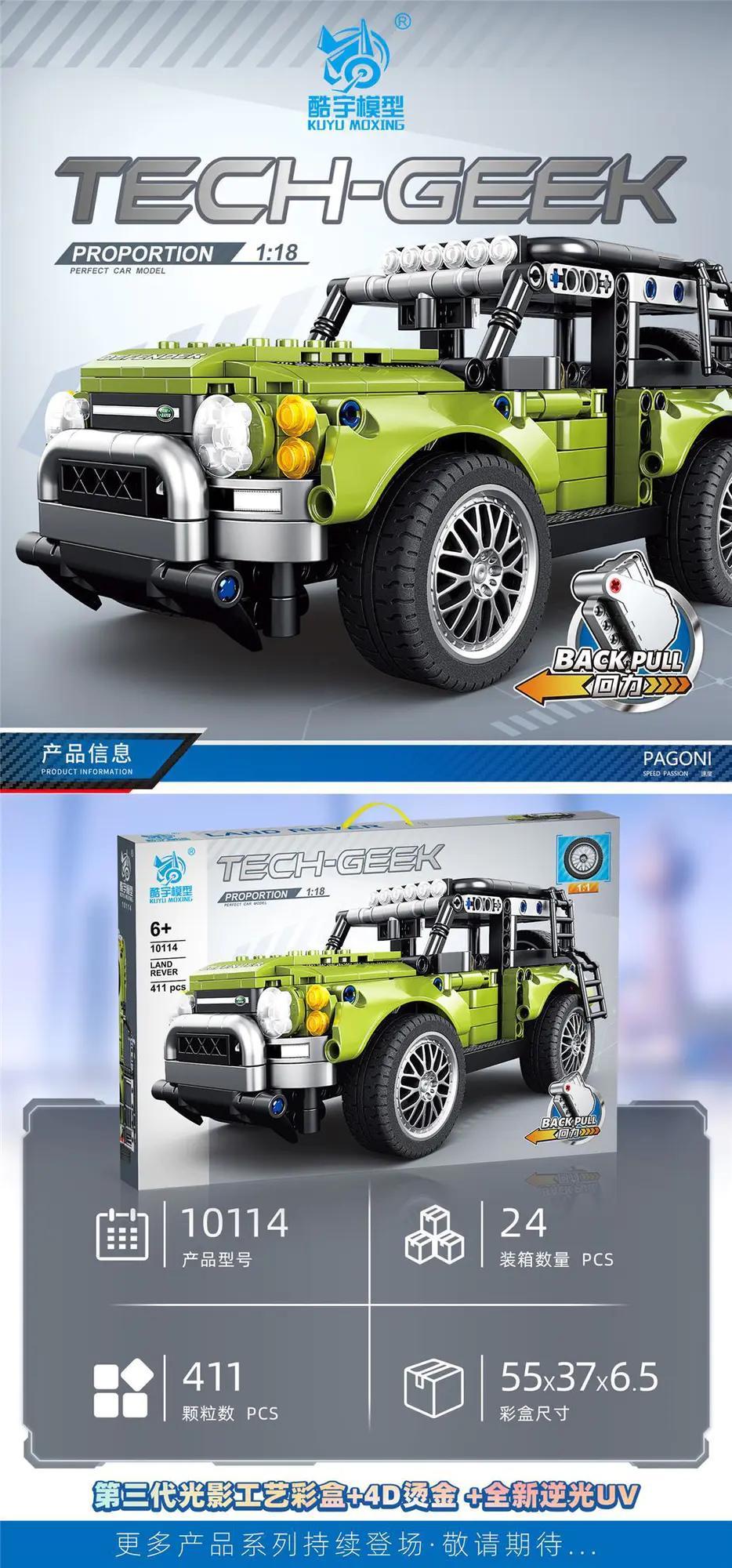 Xe địa hình Land Rover Defender lắp ráp KUYU MOXING 10114 tỉ lệ 1:18