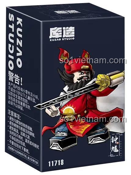 Thông tin chi tiết bộ đồ chơi Kuzhao Studio 11718 Chung Quỳ, figure Thiên sư Chung Quỳ với 2 biểu cảm, đồ chơi mô hình Vị thần diệt trừ tà ma Chung Quỳ, chất lượng cao.