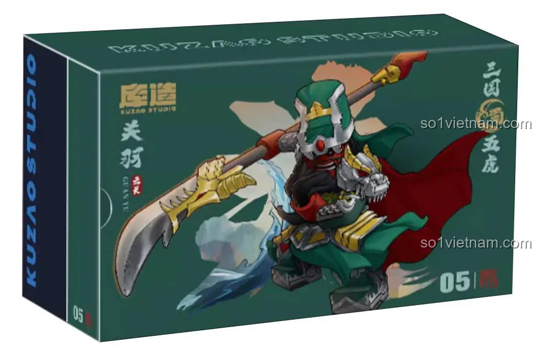 Hộp bộ đồ chơi Quan Vũ Kuzhao Studio 11775, figure Ngũ Hổ Tướng Tam Quốc chất lượng cao, đáng tiền cho bé trai 8 tuổi.