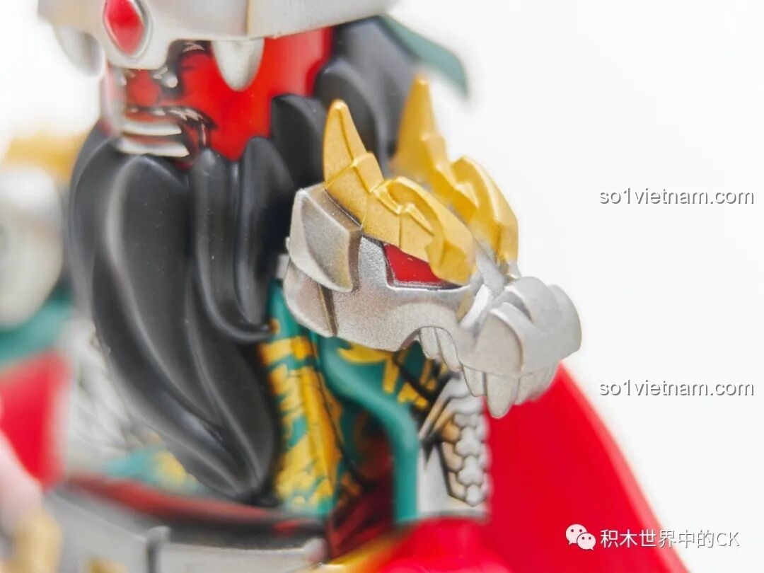 Một góc nhìn khác của năm Minifigure Ngũ Hổ Tướng Kuzhao Studio đứng cạnh nhau.