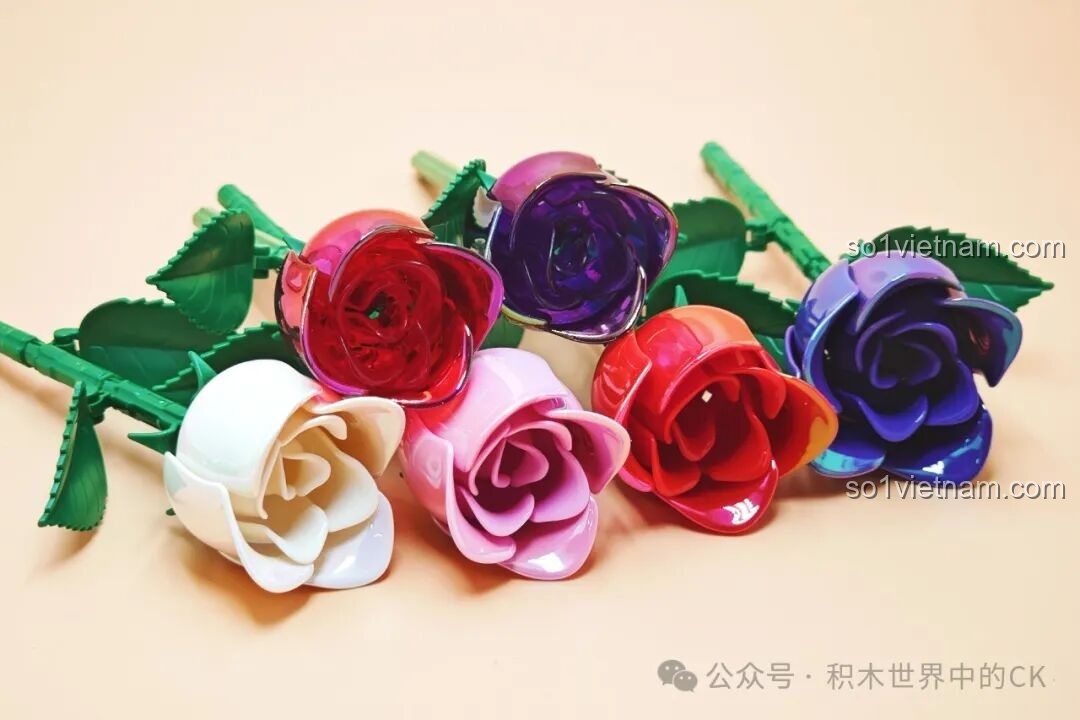 Quá trình lắp ghép bông hoa hồng ZHEGAO - Bước 2