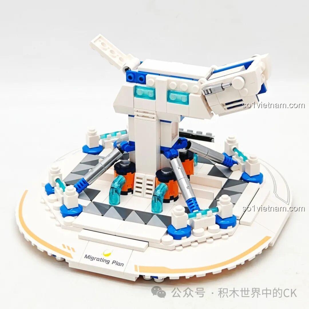 Lắp ráp khung đỡ ban đầu của Wekki 506502 Mô hình Kế hoạch Di cư Hành tinh, hình thành cấu trúc cơ bản cho quả địa cầu.