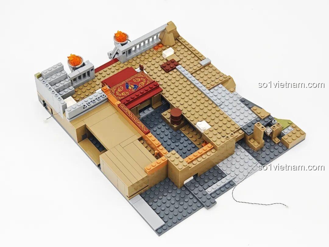 Tiến độ lắp ráp phần sàn và các chi tiết nội thất cơ bản của bộ Lumibricks L9071 Sảnh Tiệc Hoàng Gia.