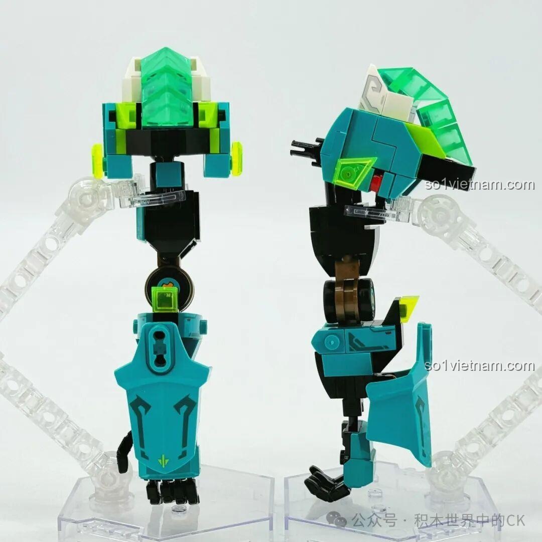 Lắp ráp phần tay của robot Ma Lễ Hồng, với các mảng giáp và khớp nối linh hoạt.