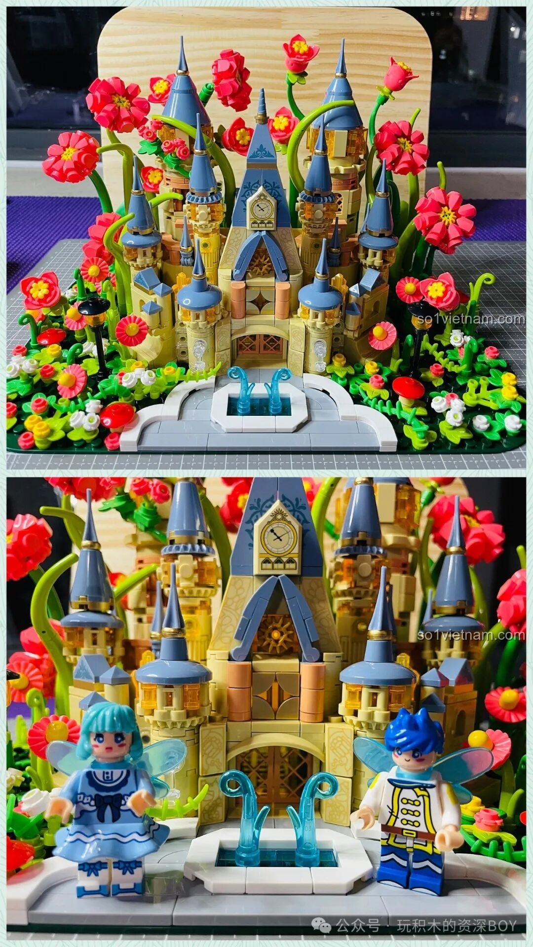 Lâu Đài Hoa Rừng Femibox S2238 được đặt trong hộp trưng bày trong suốt, bảo vệ và tăng tính thẩm mỹ.