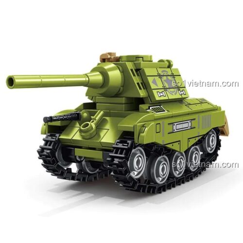 đồ chơi mô hình Xe Tăng Hổ Thợ Săn LE YI 69017, bộ lắp ghép quân sự cho bé trai 6 tuổi, giá rẻ