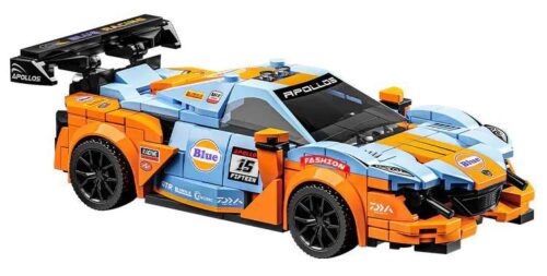 Mô hình xe đua thể thao 31061 màu cam xanh dương, bộ lắp ghép xe đua phong cách Gulf Racing, đồ chơi xây dựng cho bé 6 tuổi