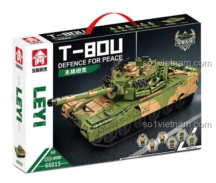 Hộp sản phẩm xe tăng T-80U Defence For Peace, 1356 mảnh ghép, đồ chơi xây dựng cho bé trai 6 tuổi, tương thích LEGO®, giá tốt