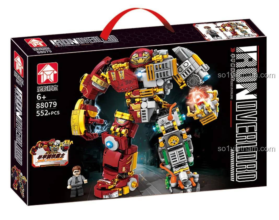 Hộp sản phẩm Bán Giáp Thép Thống Lĩnh 88079 của 乐毅积木, đồ chơi lắp ghép cho bé trai 6 tuổi