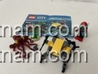 Đồ chơi xe lặn thám hiểm LEGO® 60090, mô hình hoàn chỉnh thợ lặn, xe lặn và bạch tuộc, kèm sách hướng dẫn, chất lượng cao.
