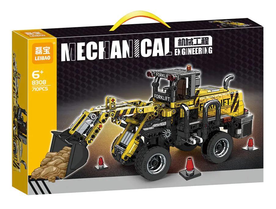 LEIBAO 8308 Xe Luân Chuyển Bánh Lốp 710 Mảnh Ghép - Đồ chơi lắp ghép kỹ thuật cho bé trai 6 tuổi