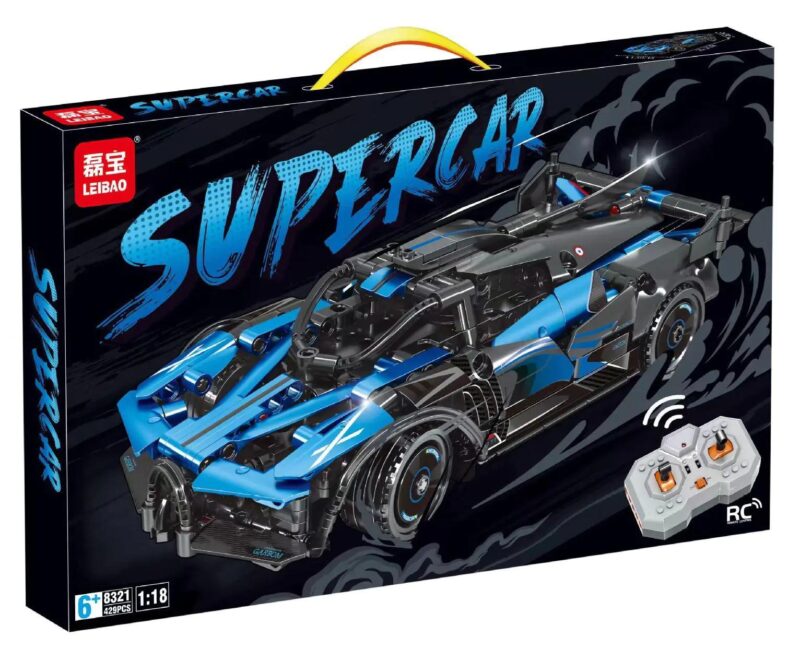 LEIBAO 8321 Siêu xe Bugatti Chiron bộ đồ chơi điều khiển từ xa