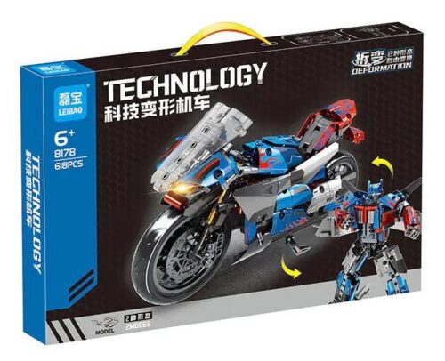 Hộp bộ lắp ghép Xe Mô Tô Biến Hình Leibao 8178, đồ chơi sáng tạo cho bé trai 6 tuổi giá rẻ.