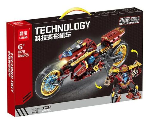 Hộp đồ chơi lắp ráp Mô tô biến hình LEIBAO 8179 cho bé trai 6 tuổi, giá rẻ.