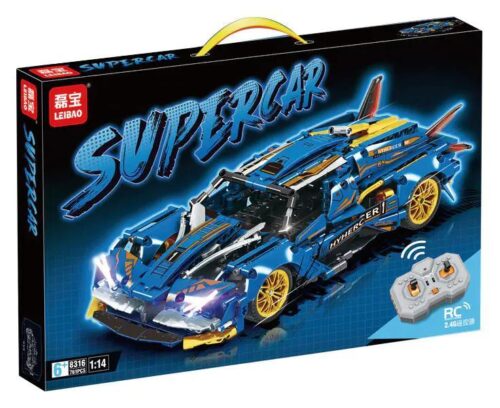 LEIBAO 8316 Bộ đồ chơi Siêu xe điều khiển từ xa Tốc độ Đỉnh Cao cho bé trai 6 tuổi, 761 chi tiết, tỉ lệ 1:14, có đèn LED, giá tốt