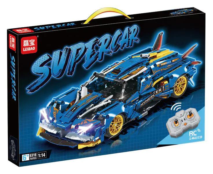 LEIBAO 8316 Bộ đồ chơi Siêu xe điều khiển từ xa Tốc độ Đỉnh Cao cho bé trai 6 tuổi, 761 chi tiết, tỉ lệ 1:14, có đèn LED, giá tốt