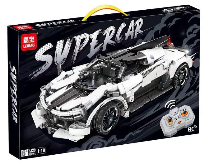 Hộp đồ chơi lắp ráp Siêu xe Koenigsegg LEIBAO 8320 điều khiển từ xa tỉ lệ 1:18 cho bé trai 6 tuổi