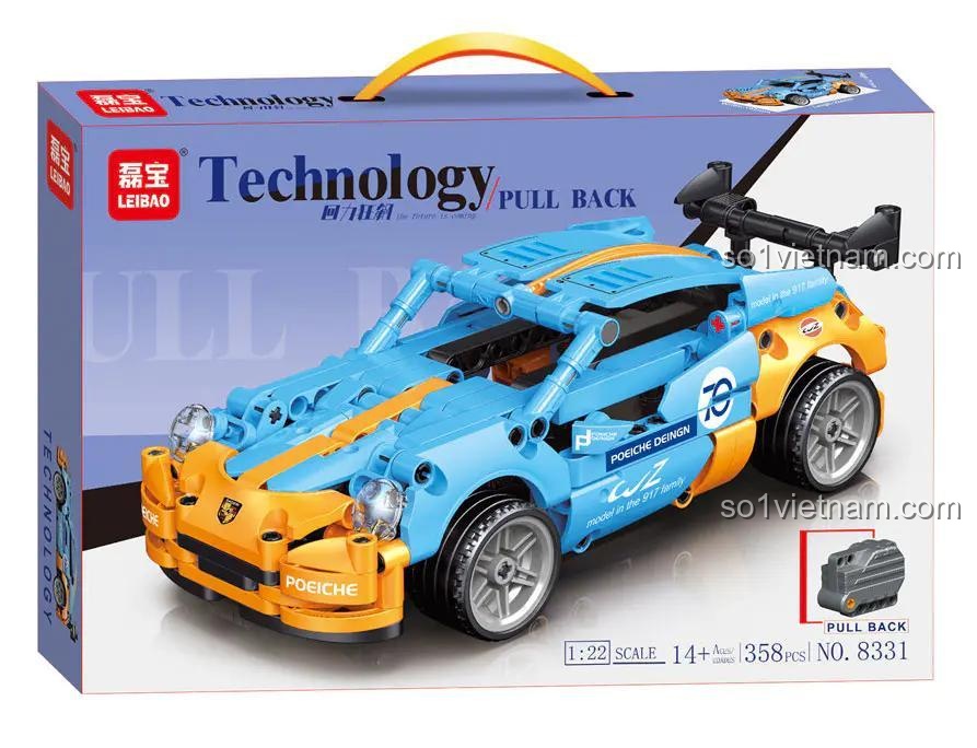 Mô hình LEIBAO 8331 Xe Hơi Lắp Ghép Tốc Độ Cao Porsche 911