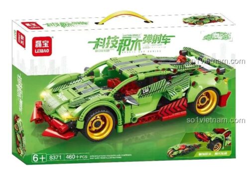Hộp sản phẩm Xe Đua Lắp Ghép Công Nghệ Cao LEIBAO 8371