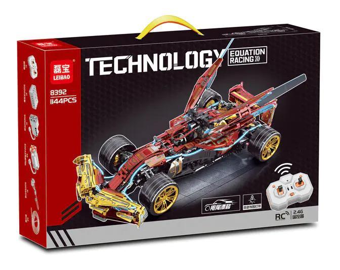 Hộp sản phẩm LEIBAO 8392 Xe Công Thức Đỏ điều khiển từ xa 1144 mảnh