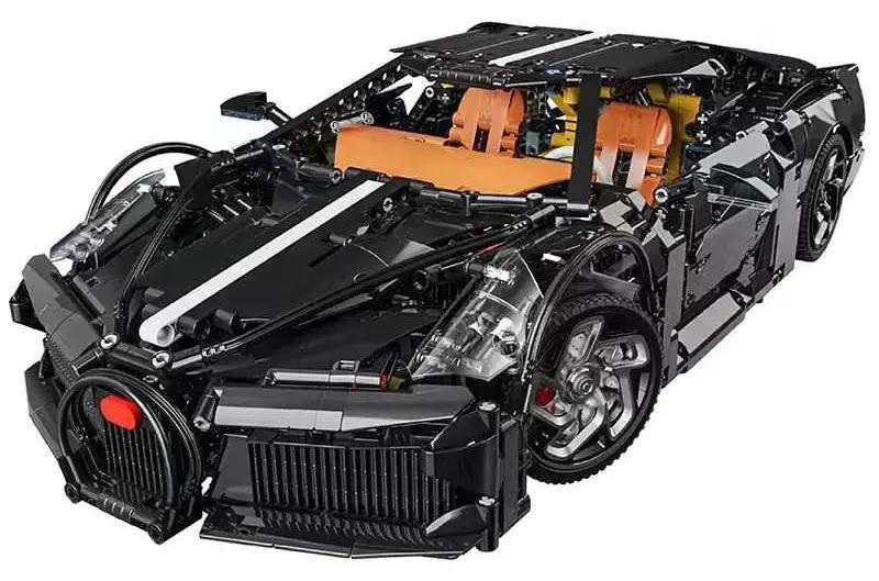 Bộ lắp ráp Siêu Xe Bugatti 'Âm Thanh Đêm' LEIMAO H1123, mô hình siêu xe Bugatti tỉ lệ 1:10 màu đen, thiết kế tốc độ kinh hoàng cho con trai 14 tuổi, giá tốt.