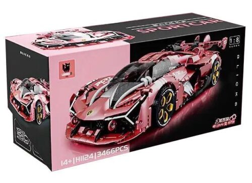 Hộp sản phẩm bộ lắp ghép Lamborghini Terzo Millennio LEIMAO H1124 tỉ lệ 1:8