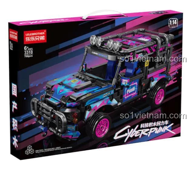 Bộ lắp ghép Xe Jeep Địa Hình Defender LELE BROTHER 3310 màu xanh lá, đồ chơi mô hình xe địa hình cho bé trai 6 tuổi, giá tốt