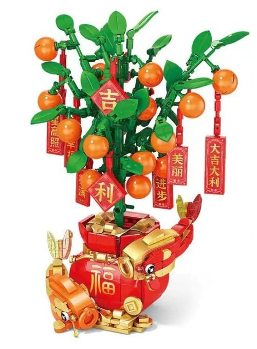 Bộ lắp ghép Cây Kim Quất Phúc Lộc LELE BROTHER 9022, đồ chơi mô hình Cây Kim Quất may mắn, 671 mảnh ghép, có đèn LED, quà tặng Tết ý nghĩa cho bé 6 tuổi giá tốt.