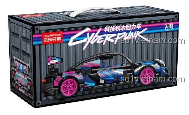 Hộp sản phẩm đồ chơi xây dựng 9055-4, thiết kế container, 540 chi tiết, dành cho Con trai 6 tuổi. Bên trong là Xe Porsche LELE BROTHER giá tiết kiệm.