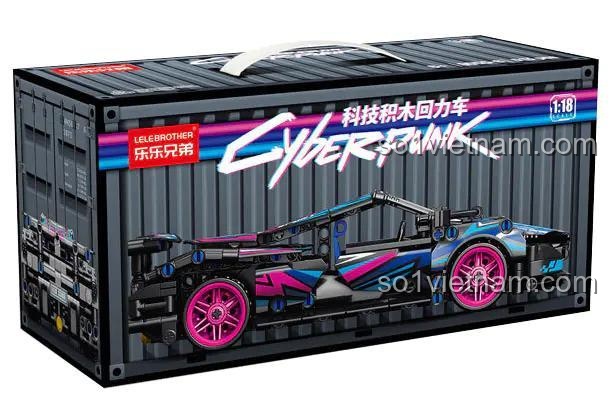 Hộp sản phẩm bộ lắp ghép Siêu xe Cyberpunk 9055-8 LELE BROTHER, đồ chơi lắp ráp Xe thể thao Cyberpunk cho bé trai.