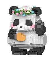 Mô hình Gấu trúc Hoa Hoa đáng yêu tinh xảo, đồ chơi mô hình Panda, Gấu trúc Hoa Hoa W1111 cho bé gái 6 tuổi.
