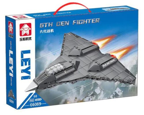 Hộp đồ chơi LEQI 66089 Máy bay chiến đấu thế hệ thứ 6, 468 mảnh, đồ chơi lắp ghép cho bé trai 6 tuổi