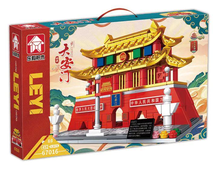 Bộ Lắp Ghép Mô Hình Cổng Thiên An Môn LEVI 67016 452 chi tiết cho bé 6 tuổi