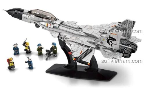 Máy bay chiến đấu J-15 LEVI 82006, bộ lắp ghép chiến đấu cơ uy lực, 5 minifigures, cho bé trai 6 tuổi