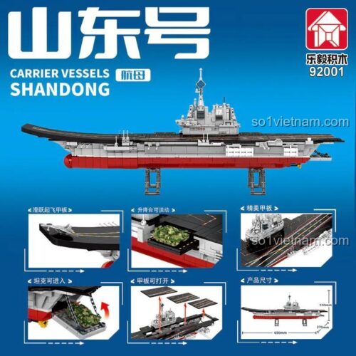 Mô hình tàu sân bay Sơn Đông LEVI 92001