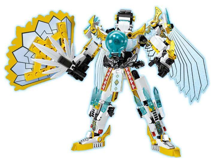 Bộ lắp ghép Robot Mecha Gia Cát Lượng LEYI 62016, đồ chơi sáng tạo cho bé trai 6 tuổi, giá rẻ.