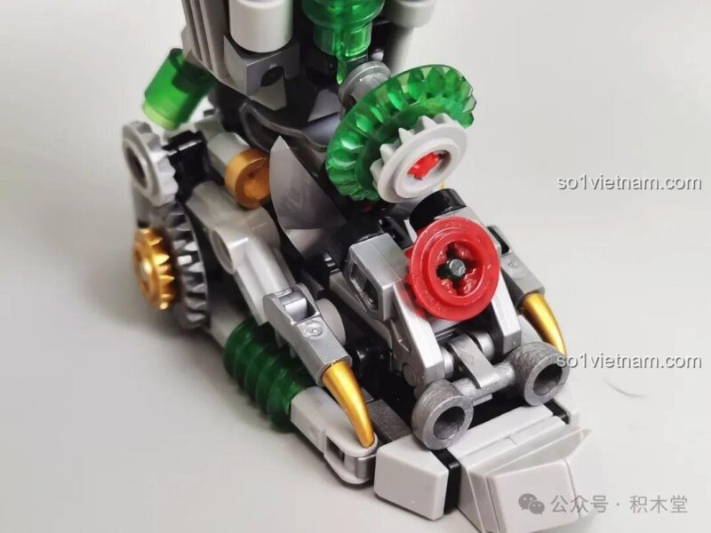 Mô hình Robot Thanh Long Quan Vũ Bán Cơ Khí Giáp 乐毅积木 62036 cầm thanh thanh kiếm vàng lá lớn, rồng pháo, song đao, đại đao, thiết kiếm, thanh kiếm và thanh kiếm xanh