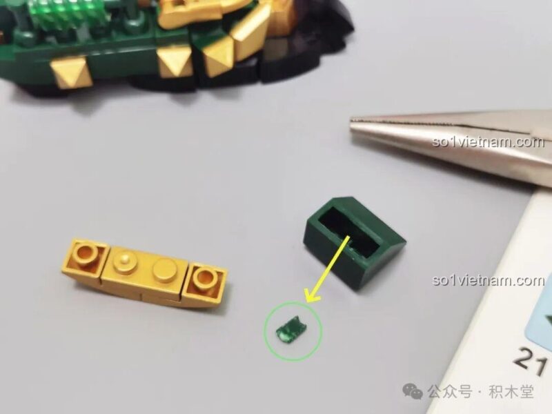 Vũ khí dạng đao của mô hình Robot Thanh Long Quan Vũ Bán Cơ Khí Giáp 乐毅积木 62036